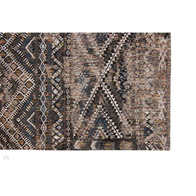 Louis De Poortere Antiquarian Kilim 9113 Black Rabat Washable Polyester Flatweave Eco-Rug-Louis De Poortere-Rug Love - The Most Loved Rug Store