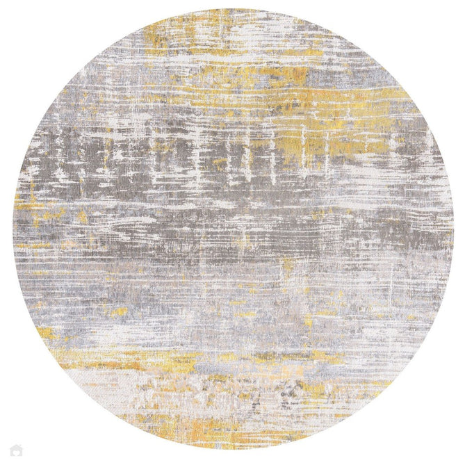 Louis De Poortere Atlantic Streaks 8715 Sea Bright Sunny Washable Polyester Flatweave Round Eco-Rug-Louis De Poortere-Rug Love - The Most Loved Rug Store