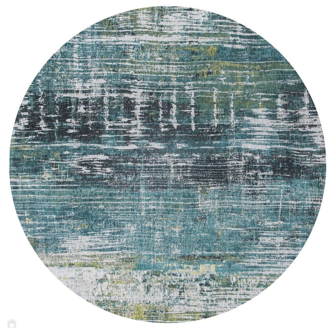 Louis De Poortere Atlantic Streaks 9126 Glen Cove Washable Polyester Flatweave Round Eco-Rug-Louis De Poortere-Rug Love - The Most Loved Rug Store