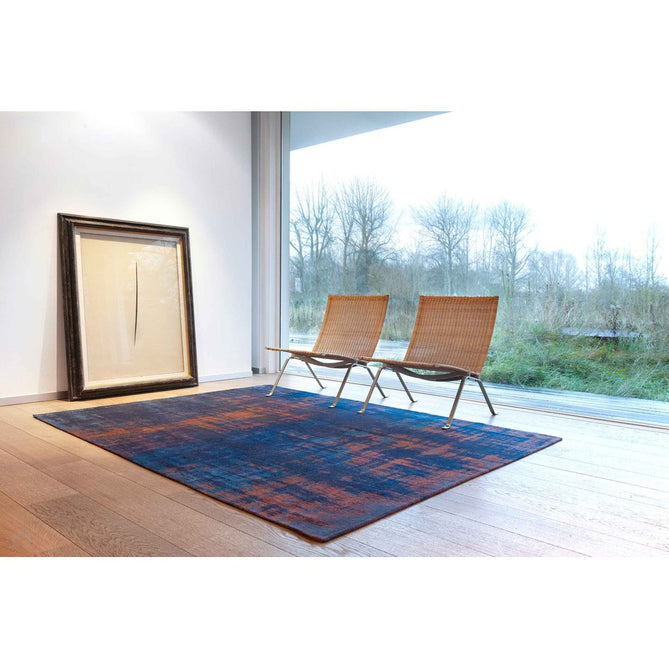 Louis De Poortere Atlantic Venetian Dust 9211 Sunset Blue Washable Polyester Flatweave Eco-Rug-Louis De Poortere-Rug Love - The Most Loved Rug Store