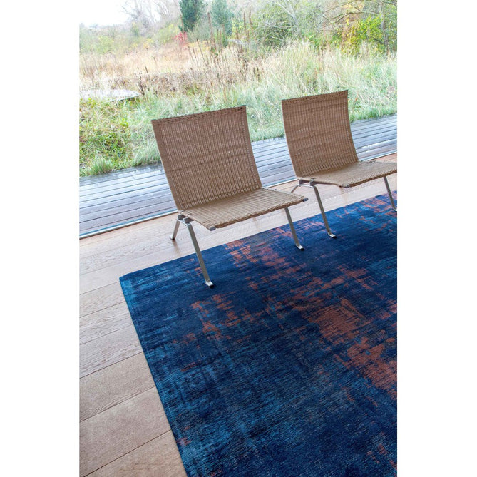 Louis De Poortere Atlantic Venetian Dust 9211 Sunset Blue Washable Polyester Flatweave Eco-Rug-Louis De Poortere-Rug Love - The Most Loved Rug Store