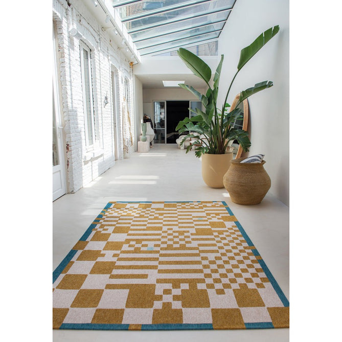 Louis De Poortere Craft Chess 9338 Honey Washable Polyester Flatweave Eco-Rug-Louis De Poortere-Rug Love - The Most Loved Rug Store