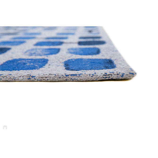 Louis De Poortere Craft Cobblestone 9348 Amparo Blues Washable Polyester Flatweave Eco-Runner-Louis De Poortere-Rug Love - The Most Loved Rug Store