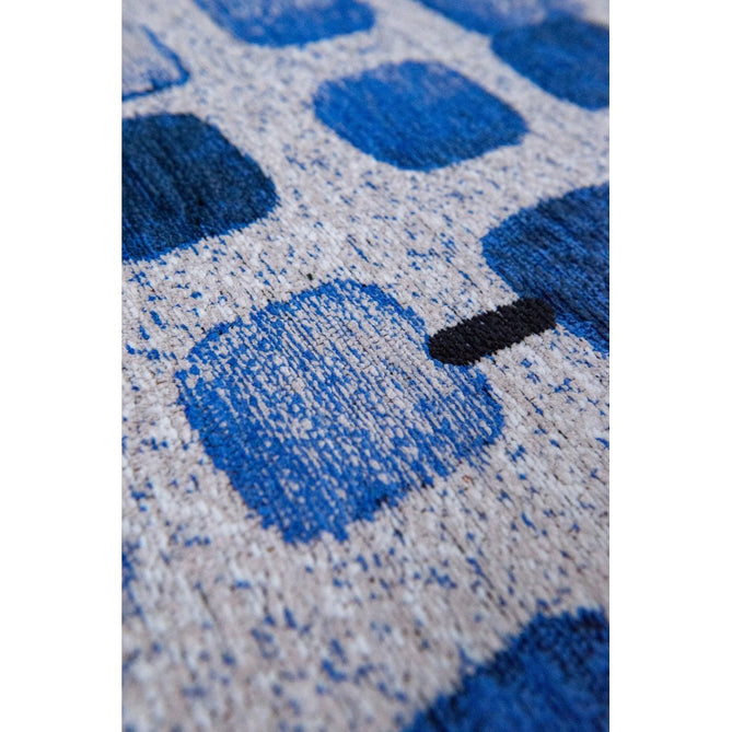 Louis De Poortere Craft Cobblestone 9348 Amparo Blues Washable Polyester Flatweave Eco-Runner-Louis De Poortere-Rug Love - The Most Loved Rug Store