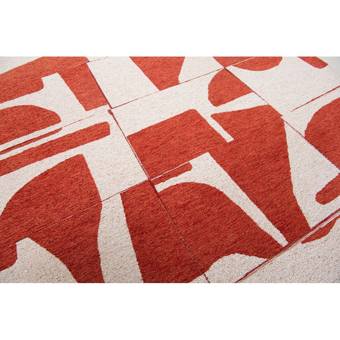 Louis De Poortere Craft Papercut 9364 Rust Washable Polyester Flatweave Eco-Rug-Louis De Poortere-Rug Love - The Most Loved Rug Store