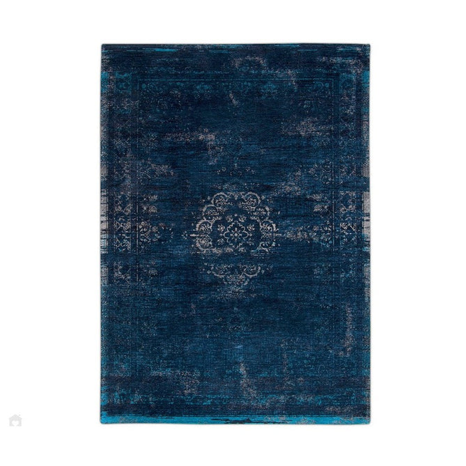 Louis De Poortere Fading World Medallion 8254 Blue Night Washable Polyester Flatweave Eco-Rug-Louis De Poortere-Rug Love - The Most Loved Rug Store