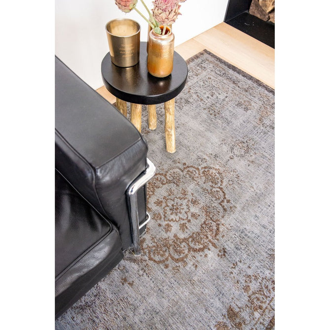 Louis De Poortere Fading World Medallion 8257 Grey Ebony Washable Polyester Flatweave Eco-Rug-Louis De Poortere-Rug Love - The Most Loved Rug Store