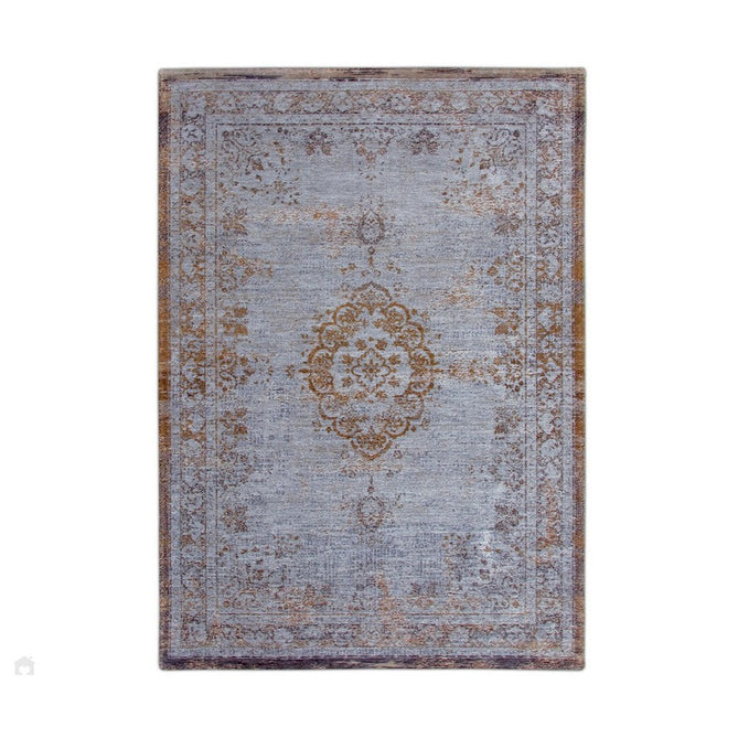 Louis De Poortere Fading World Medallion 8257 Grey Ebony Washable Polyester Flatweave Eco-Rug-Louis De Poortere-Rug Love - The Most Loved Rug Store