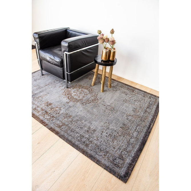 Louis De Poortere Fading World Medallion 8257 Grey Ebony Washable Polyester Flatweave Eco-Rug-Louis De Poortere-Rug Love - The Most Loved Rug Store