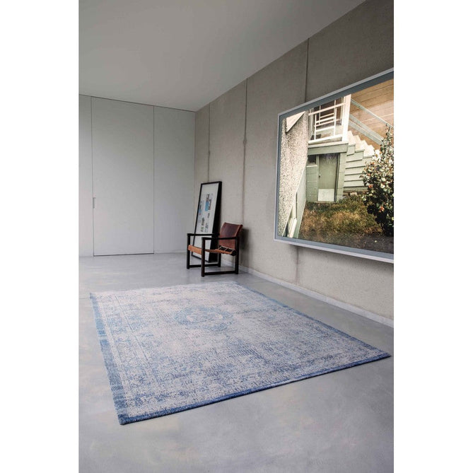 Louis De Poortere Fading World Medallion 9065 Grey Jeans Washable Polyester Flatweave Eco-Rug-Louis De Poortere-Rug Love - The Most Loved Rug Store