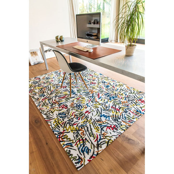 Louis De Poortere Gallery Graffito 9144 Street Graph Washable Polyester Flatweave Eco-Rug-Louis De Poortere-Rug Love - The Most Loved Rug Store