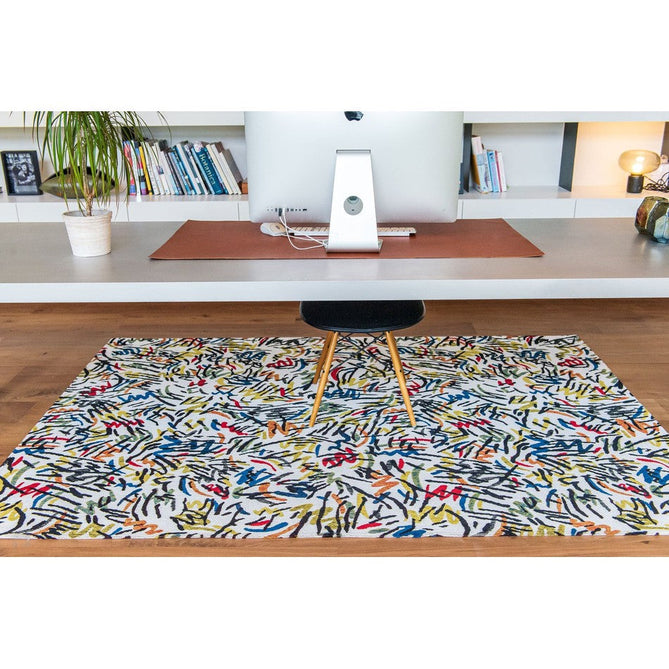 Louis De Poortere Gallery Graffito 9144 Street Graph Washable Polyester Flatweave Eco-Rug-Louis De Poortere-Rug Love - The Most Loved Rug Store