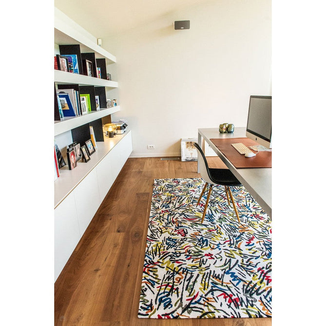 Louis De Poortere Gallery Graffito 9144 Street Graph Washable Polyester Flatweave Eco-Rug-Louis De Poortere-Rug Love - The Most Loved Rug Store