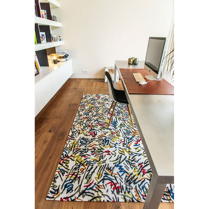 Louis De Poortere Gallery Graffito 9144 Street Graph Washable Polyester Flatweave Eco-Rug-Louis De Poortere-Rug Love - The Most Loved Rug Store