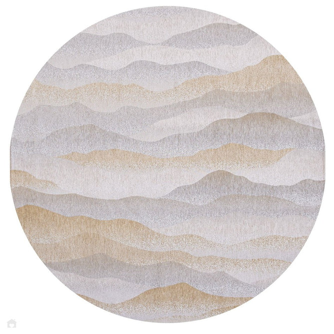 Louis De Poortere Gallery Himalaya 9380 Summer Washable Polyester Flatweave Round Eco-Rug-Louis De Poortere-Rug Love - The Most Loved Rug Store