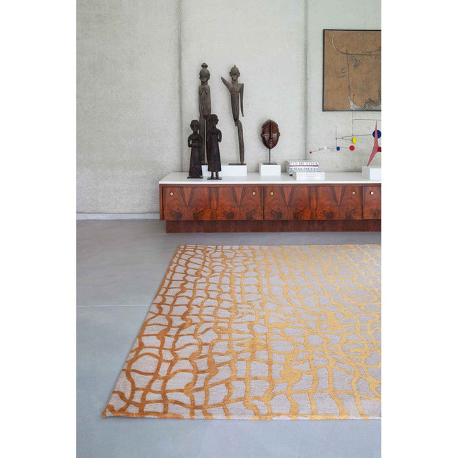 Louis De Poortere Mad Men Dedalo 9205 Yellow Scarab Washable Polyester Flatweave Eco-Rug-Louis De Poortere-Rug Love - The Most Loved Rug Store