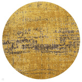 Louis De Poortere Mad Men Griff 8550 Liberty Gold Washable Polyester Flatweave Round Eco-Rug