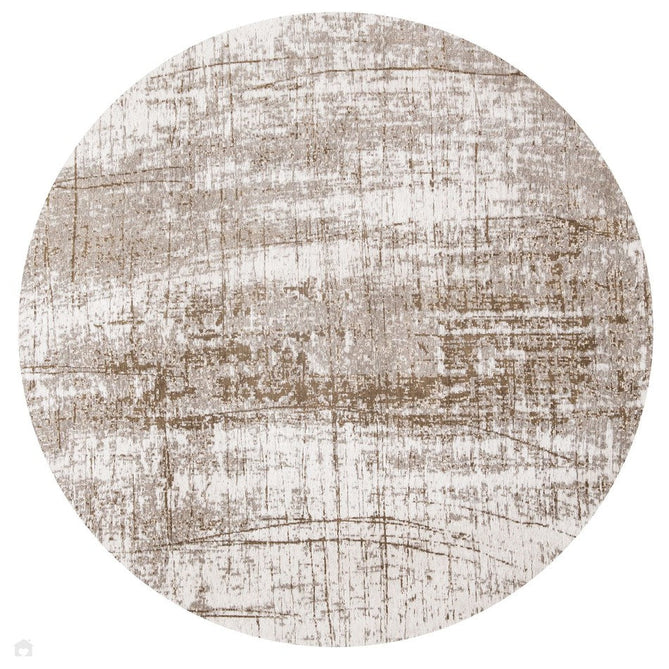 Louis De Poortere Mad Men Griff 8785 Concrete Jungle Washable Polyester Flatweave Round Ivory/Grey/Brown Eco-Rug-Louis De Poortere-Rug Love - The Most Loved Rug Store