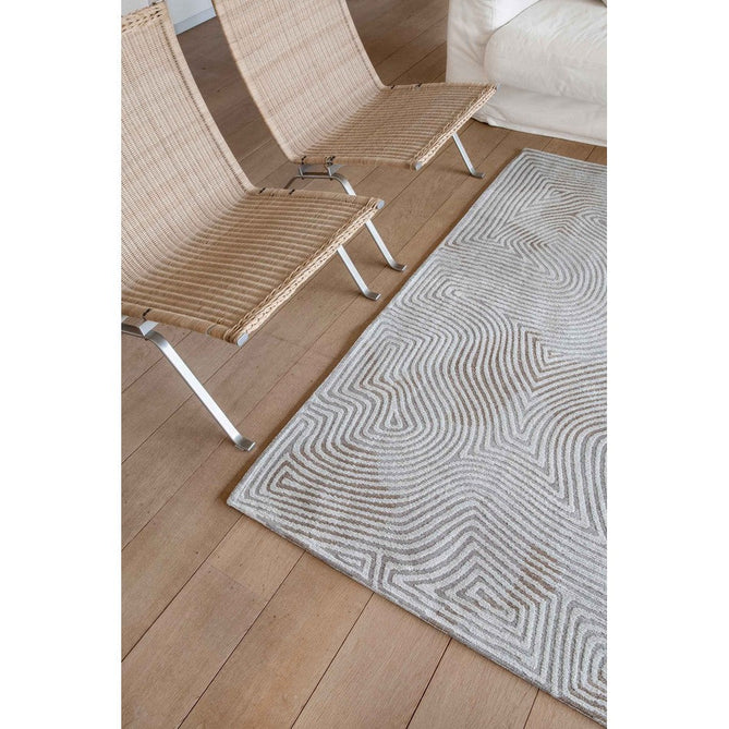 Louis De Poortere Meditation Coral 9228 Oyster White Washable Polyester Flatweave Eco-Rug-Louis De Poortere-Rug Love - The Most Loved Rug Store