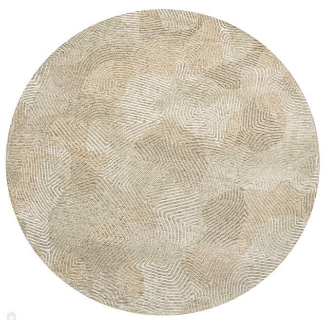 Louis De Poortere Meditation Coral 9229 Shell Beige Washable Polyester Flatweave Round Eco-Rug-Louis De Poortere-Rug Love - The Most Loved Rug Store