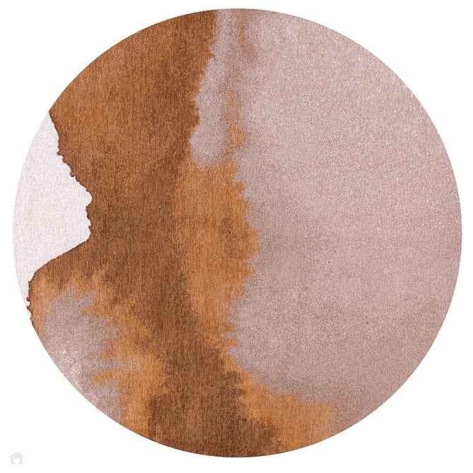 Louis De Poortere Meditation Lagoon 9326 Chestnut Washable Polyester Flatweave Round Eco-Rug-Louis De Poortere-Rug Love - The Most Loved Rug Store