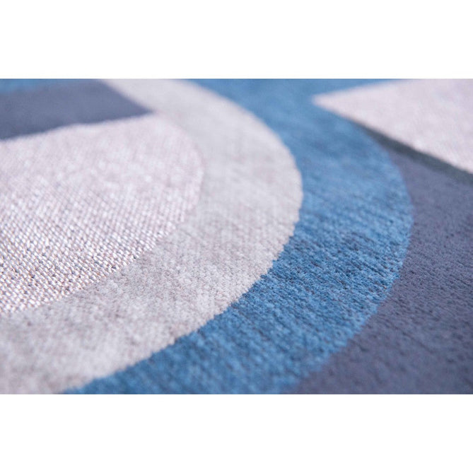 Louis De Poortere Nuance Module 9196 Camel Blue Washable Polyester Flatweave Eco-Rug-Louis De Poortere-Rug Love - The Most Loved Rug Store