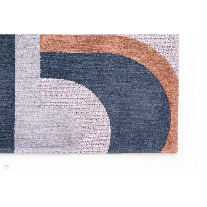 Louis De Poortere Nuance Module 9196 Camel Blue Washable Polyester Flatweave Eco-Rug-Louis De Poortere-Rug Love - The Most Loved Rug Store