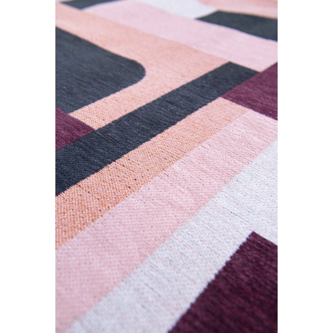 Louis De Poortere Nuance Module 9209 Pink Rohe Washable Polyester Flatweave Eco-Rug-Louis De Poortere-Rug Love - The Most Loved Rug Store