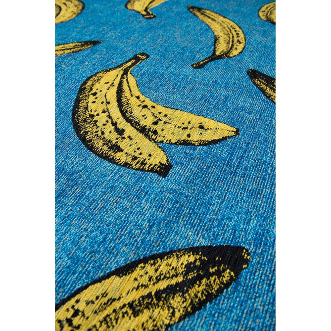 Louis De Poortere Pop Banana 9394 California Blue Washable Polyester Flatweave Eco-Rug-Louis De Poortere-Rug Love - The Most Loved Rug Store