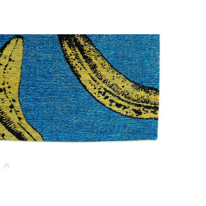 Louis De Poortere Pop Banana 9394 California Blue Washable Polyester Flatweave Eco-Rug-Louis De Poortere-Rug Love - The Most Loved Rug Store