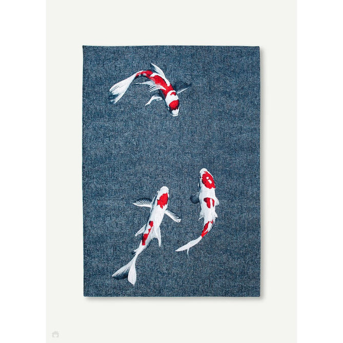 Louis De Poortere Pop Koi 9390 Japanese Pond Washable Polyester Flatweave Eco-Rug-Louis De Poortere-Rug Love - The Most Loved Rug Store