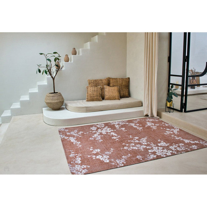 Louis De Poortere Sakura Sakura 9371 Copper Pink Washable Polyester Flatweave Eco-Rug-Louis De Poortere-Rug Love - The Most Loved Rug Store