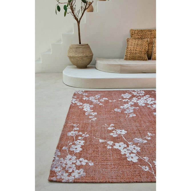 Louis De Poortere Sakura Sakura 9371 Copper Pink Washable Polyester Flatweave Eco-Rug-Louis De Poortere-Rug Love - The Most Loved Rug Store