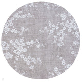 Louis De Poortere Sakura Sakura 9373 Morning Mist Washable Polyester Flatweave Round Eco-Rug