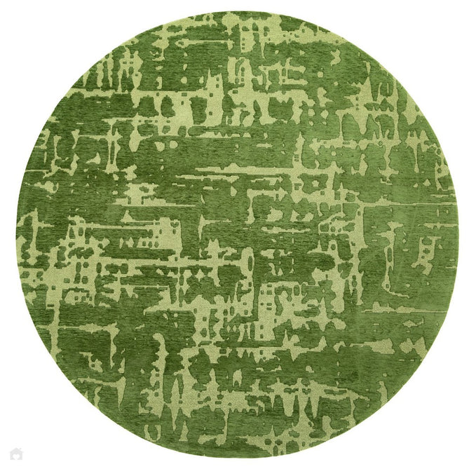 Louis De Poortere Structures Baobab 9202 Perrier's Green Washable Polyester Flatweave Round Eco-Rug-Louis De Poortere-Rug Love - The Most Loved Rug Store