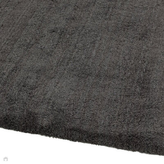 Lulu Plush Super-Soft High-Density Woven Plain Silky Polyester Shaggy Charcoal Grey Rug-Asiatic Carpets-Rug Love - The Most Loved Rug Store