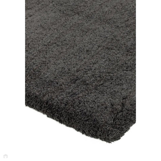 Lulu Plush Super-Soft High-Density Woven Plain Silky Polyester Shaggy Charcoal Grey Rug-Asiatic Carpets-Rug Love - The Most Loved Rug Store