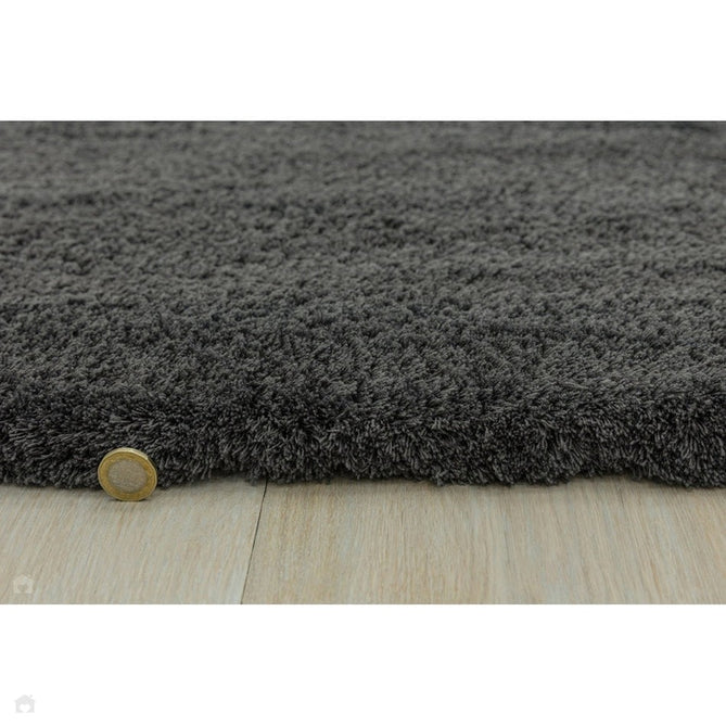 Lulu Plush Super-Soft High-Density Woven Plain Silky Polyester Shaggy Charcoal Grey Rug-Asiatic Carpets-Rug Love - The Most Loved Rug Store