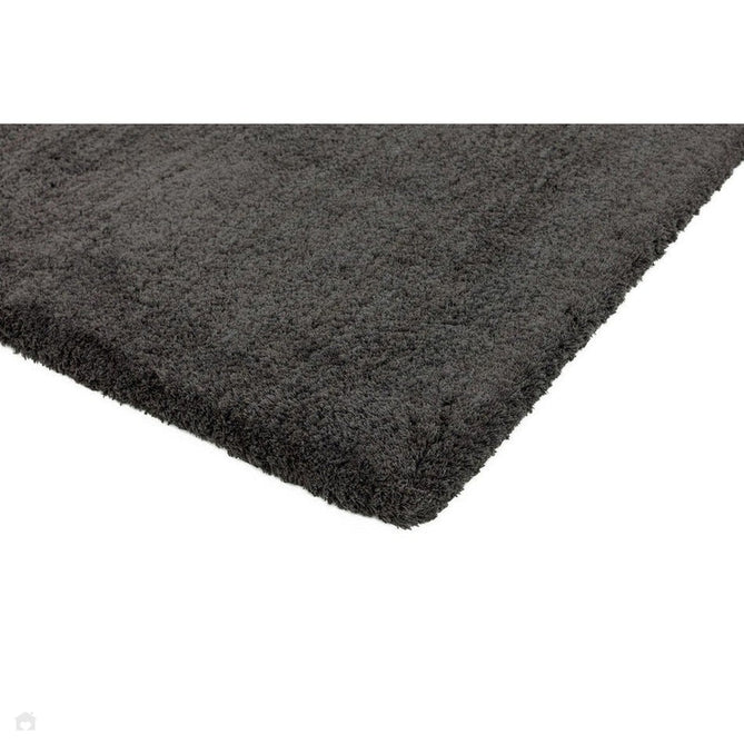 Lulu Plush Super-Soft High-Density Woven Plain Silky Polyester Shaggy Charcoal Grey Rug-Asiatic Carpets-Rug Love - The Most Loved Rug Store