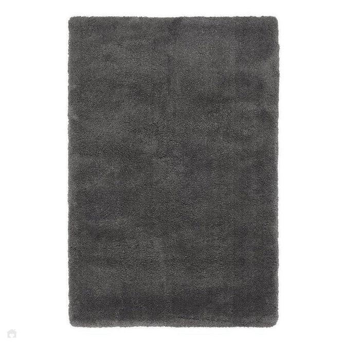 Lulu Plush Super-Soft High-Density Woven Plain Silky Polyester Shaggy Charcoal Grey Rug-Asiatic Carpets-Rug Love - The Most Loved Rug Store