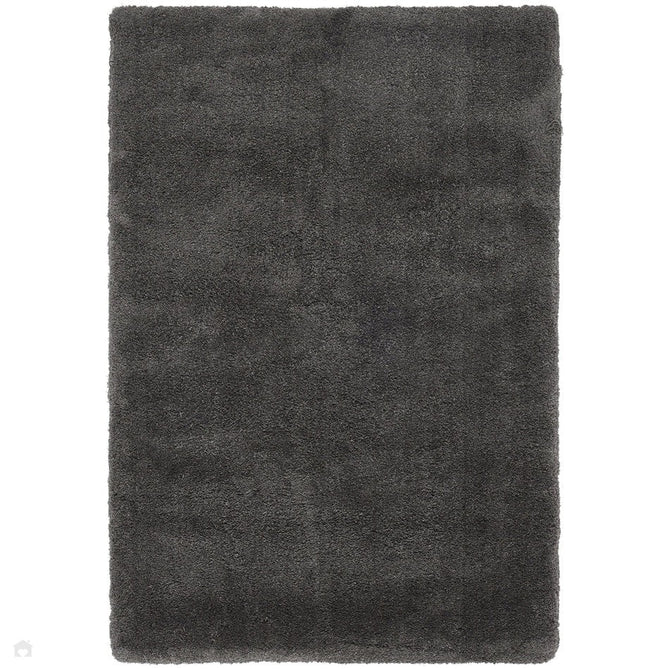 Lulu Plush Super-Soft High-Density Woven Plain Silky Polyester Shaggy Charcoal Grey Rug-Asiatic Carpets-Rug Love - The Most Loved Rug Store