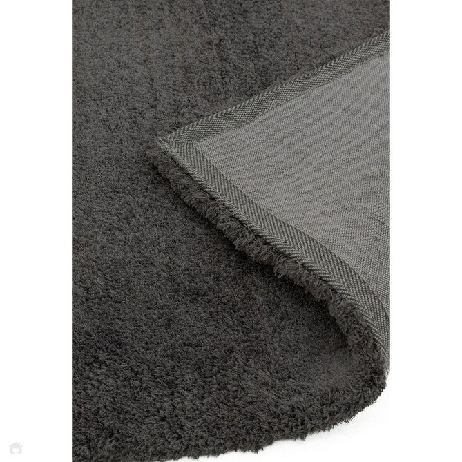 Lulu Plush Super-Soft High-Density Woven Plain Silky Polyester Shaggy Charcoal Grey Rug-Asiatic Carpets-Rug Love - The Most Loved Rug Store