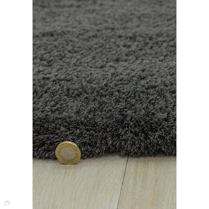 Lulu Plush Super-Soft High-Density Woven Plain Silky Polyester Shaggy Charcoal Grey Rug-Asiatic Carpets-Rug Love - The Most Loved Rug Store