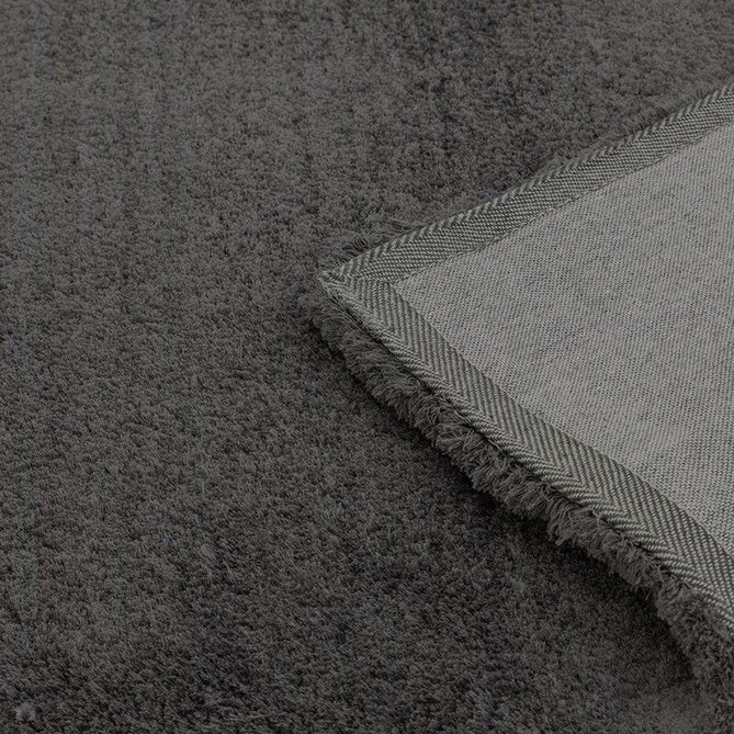 Lulu Plush Super-Soft High-Density Woven Plain Silky Polyester Shaggy Charcoal Grey Rug-Asiatic Carpets-Rug Love - The Most Loved Rug Store