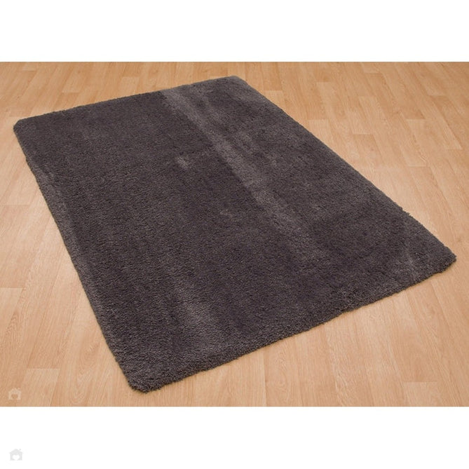 Lulu Plush Super-Soft High-Density Woven Plain Silky Polyester Shaggy Charcoal Grey Rug-Asiatic Carpets-Rug Love - The Most Loved Rug Store