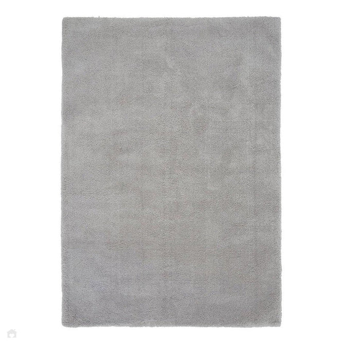 Lulu Plush Super-Soft High-Density Woven Plain Silky Polyester Shaggy Silver Rug-Asiatic Carpets-Rug Love - The Most Loved Rug Store