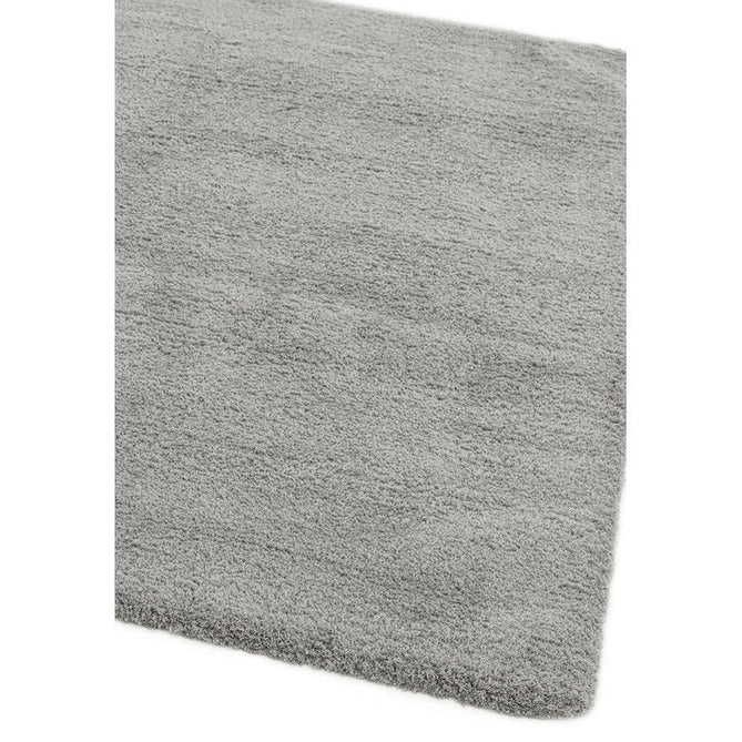 Lulu Plush Super-Soft High-Density Woven Plain Silky Polyester Shaggy Silver Rug-Asiatic Carpets-Rug Love - The Most Loved Rug Store