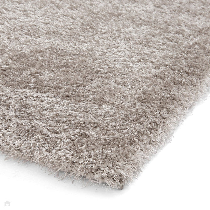 Lux Plain Plush Super-Soft Silky Shimmer Polyester Shaggy Silver Rug-Think Rugs-Rug Love - The Most Loved Rug Store