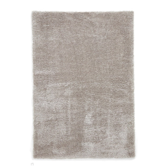 Lux Plain Plush Super-Soft Silky Shimmer Polyester Shaggy Silver Rug-Think Rugs-Rug Love - The Most Loved Rug Store