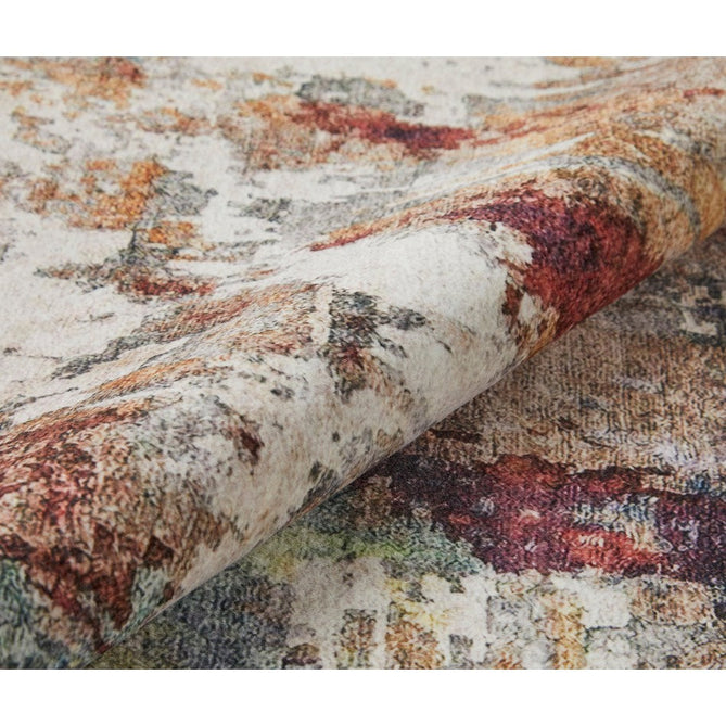 Lux Washable LUModern Abstract Distressed Soft-Touch Silky Smooth Faux Rabbit Fur Polyester Flatweave Multicolour Rug-Concept Looms-Rug Love - The Most Loved Rug Store